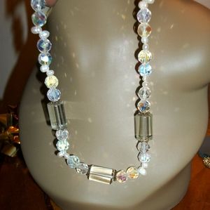 Beautiful Swarovski Crystal  Pearl Necklaces